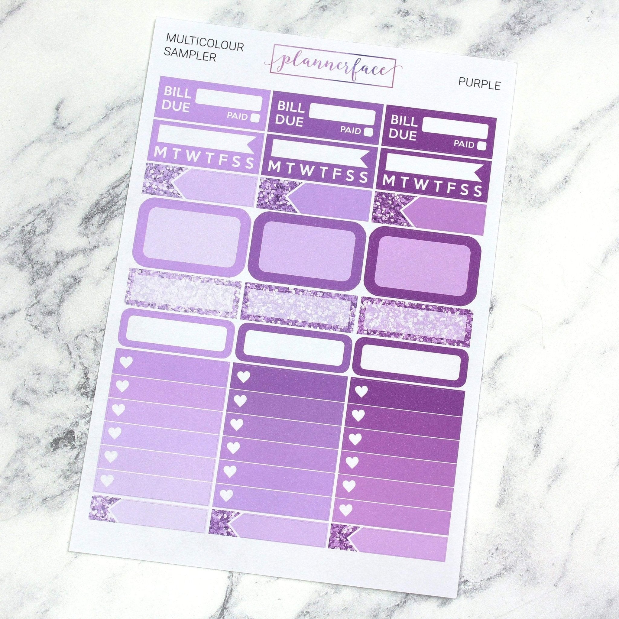 Purple Multicolour Sampler by Plannerface