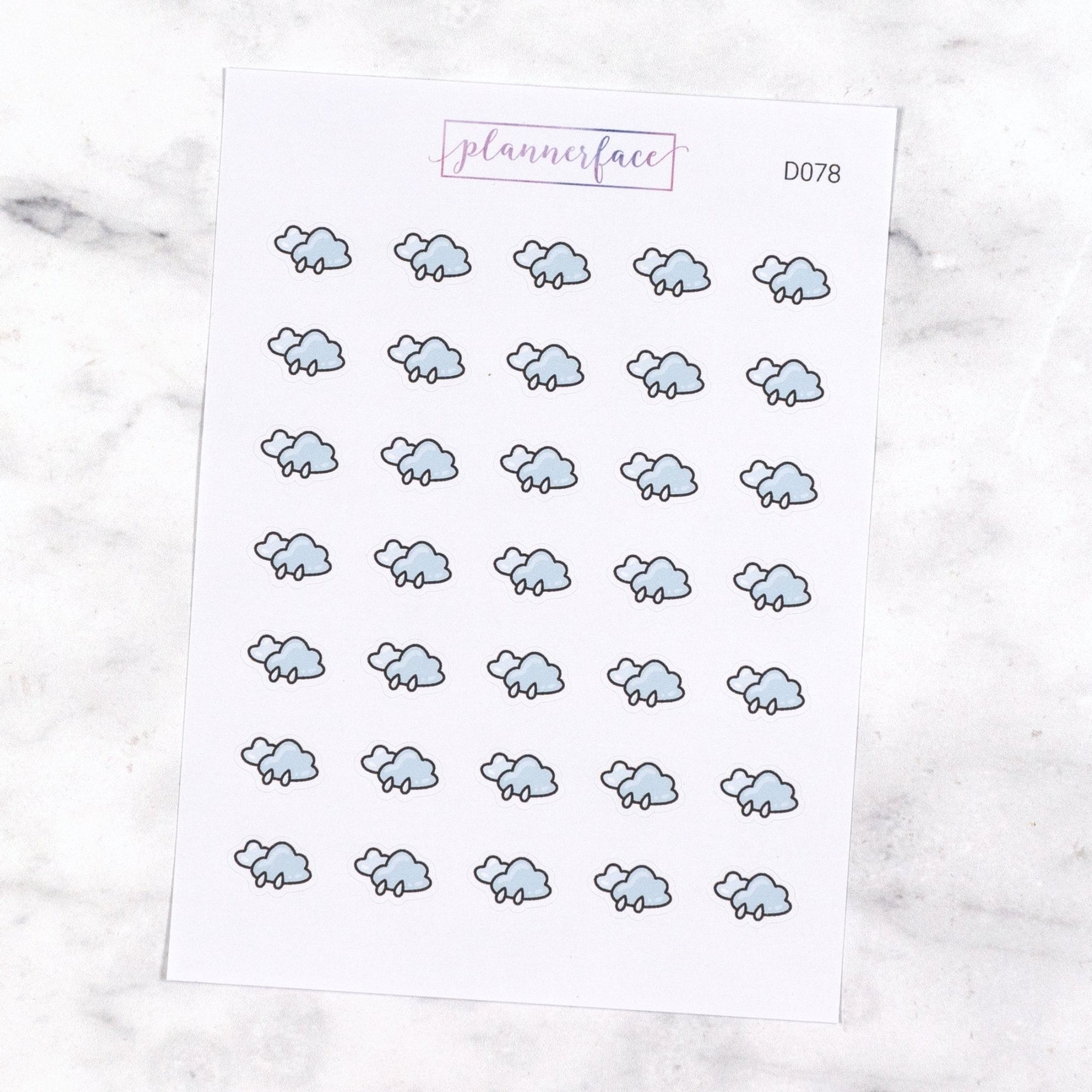 Rain Weather Doodles by Plannerface