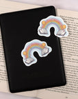 Rainbow Reading Die Cut Vinyl Sticker by Plannerface