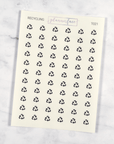Recycling Transparent Icon Stickers by Plannerface
