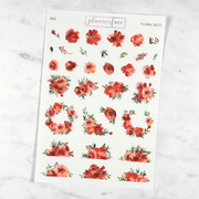 Red Floral Deco | Multicolour by Plannerface