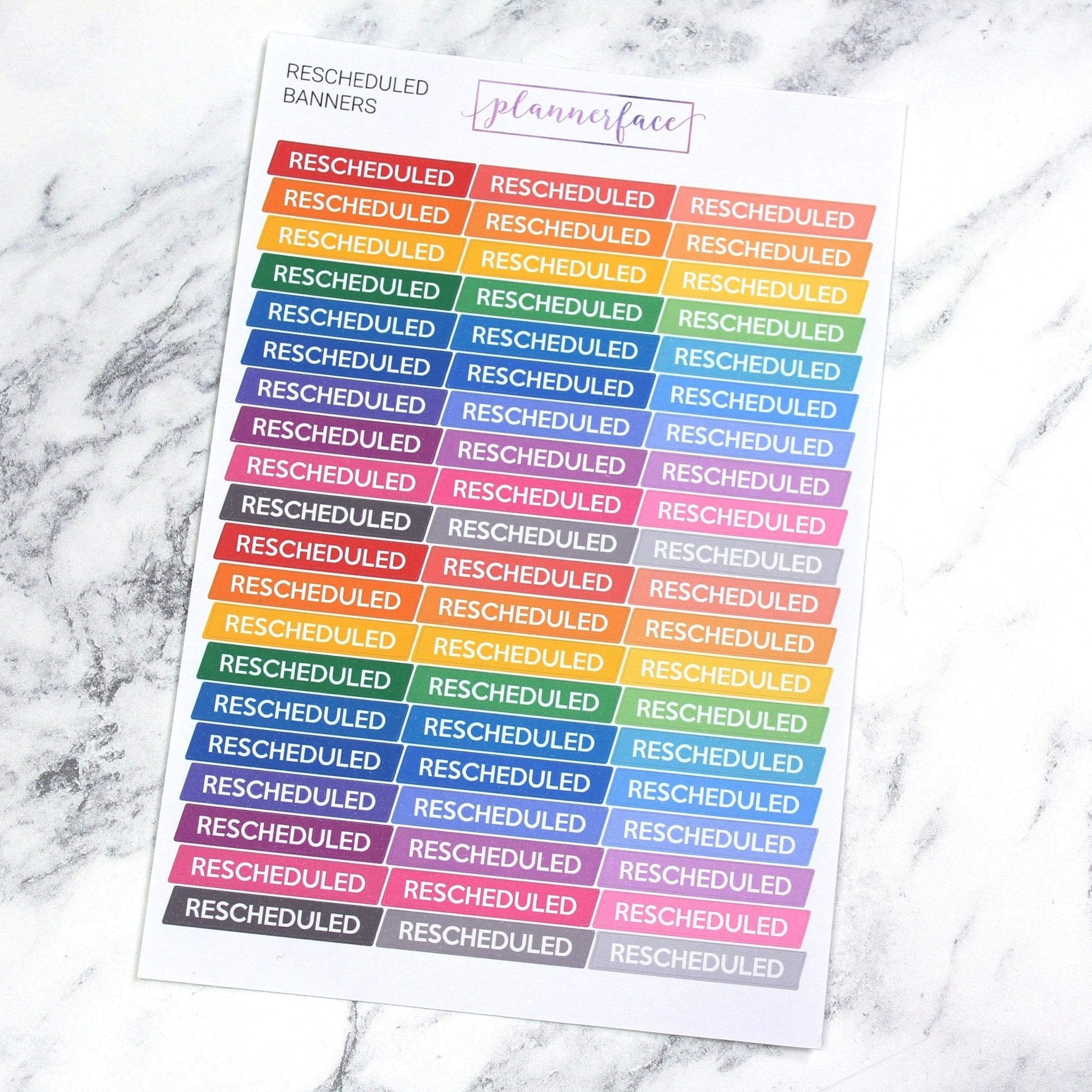 Rescheduled Banners | Multicolour by Plannerface