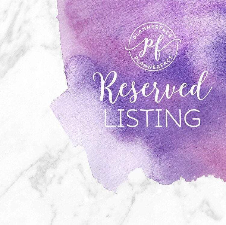 Reserved for Tilly by Plannerface