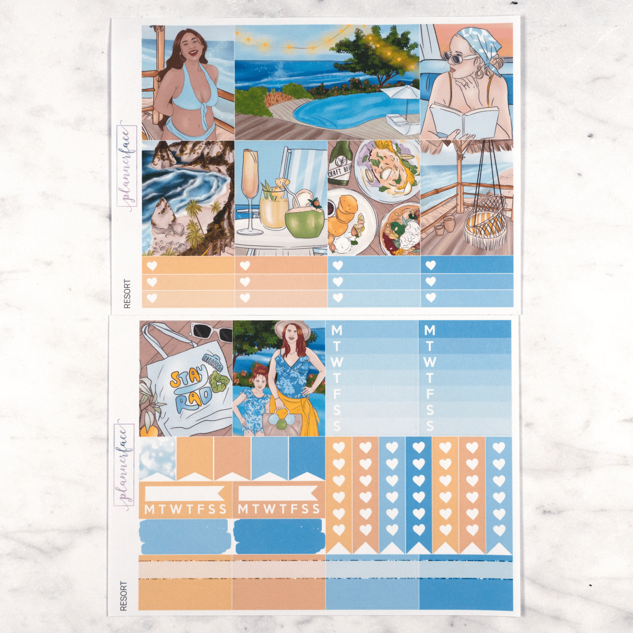 Resort Weekly Kit by Plannerface