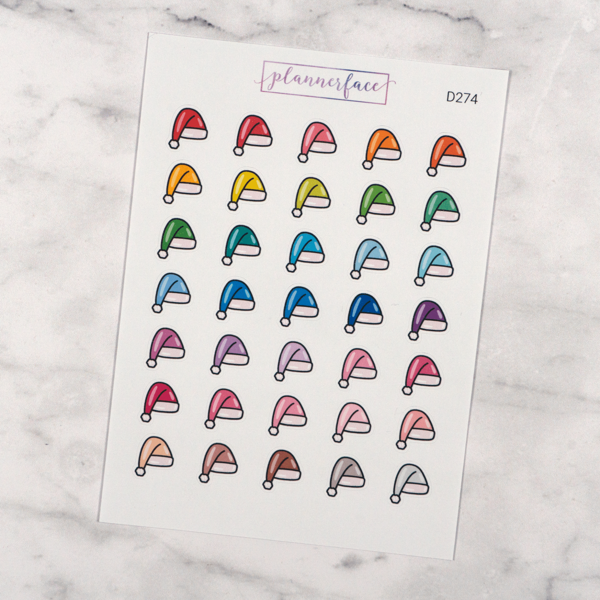 Santa Hat Multicolour Doodles by Plannerface