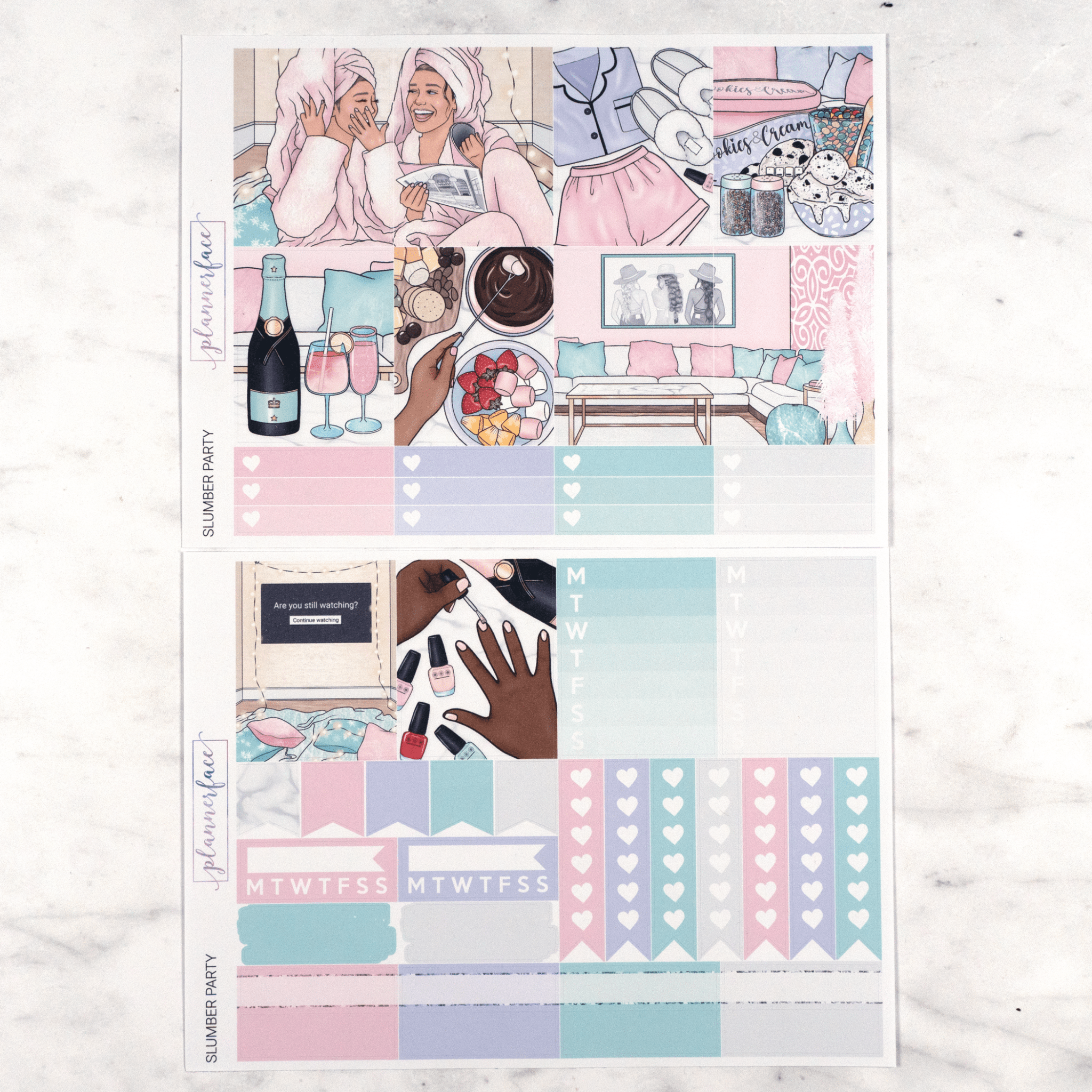 Slumber Party Weekly Kit by Plannerface