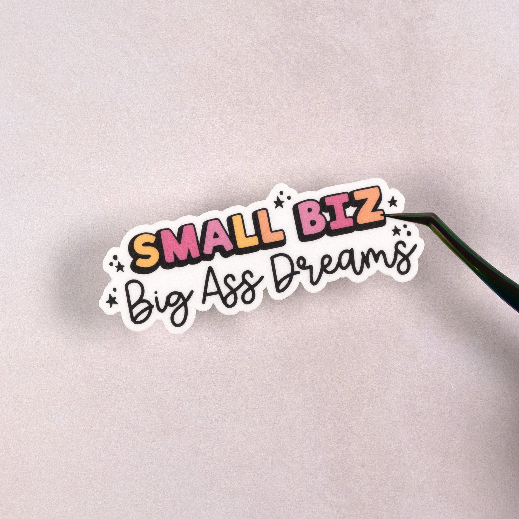 Small Biz Big Ass Dreams Die Cut Vinyl Sticker by Plannerface