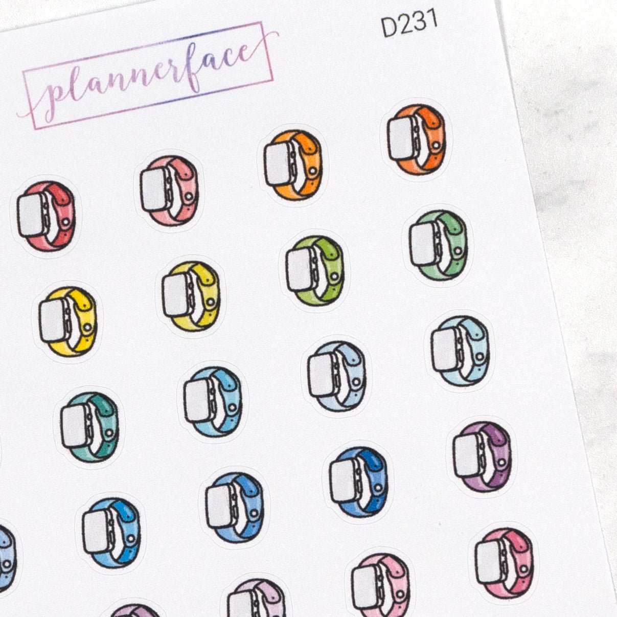 Smart Watch Multicolour Doodles by Plannerface
