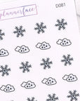 Snow Weather Doodles by Plannerface