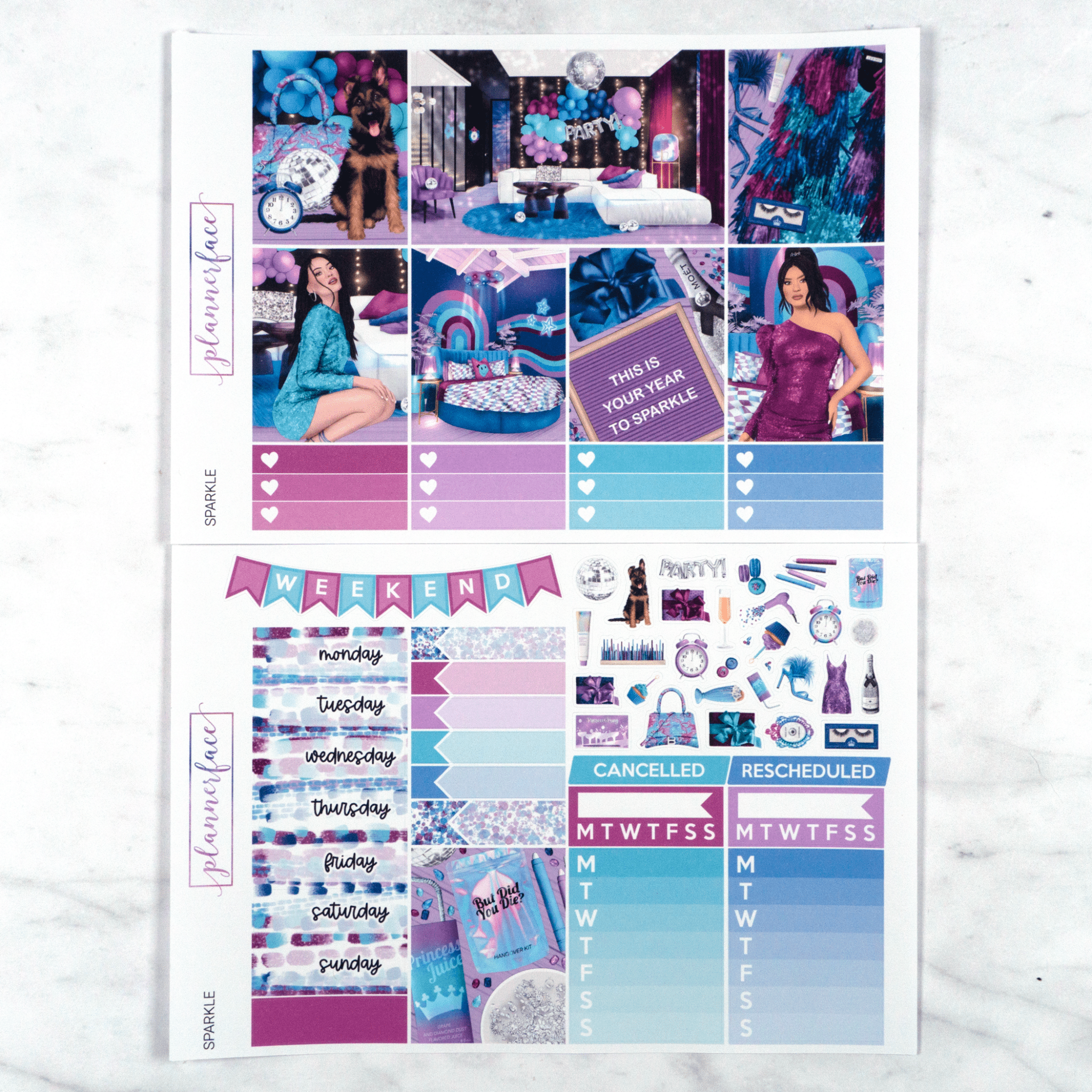Sparkle Weekly Kit by Plannerface