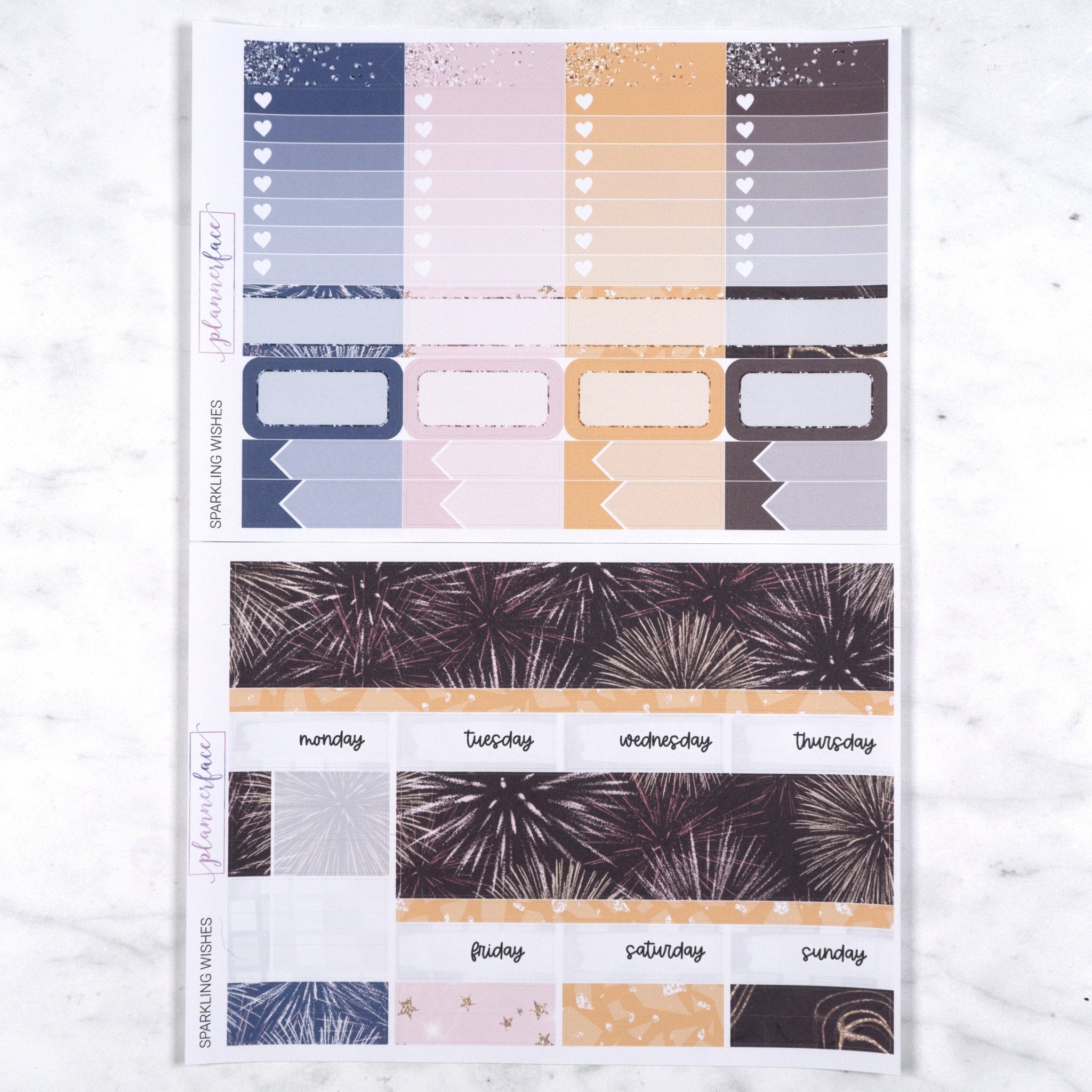 Sparkling Wishes Weekly Kit by Plannerface