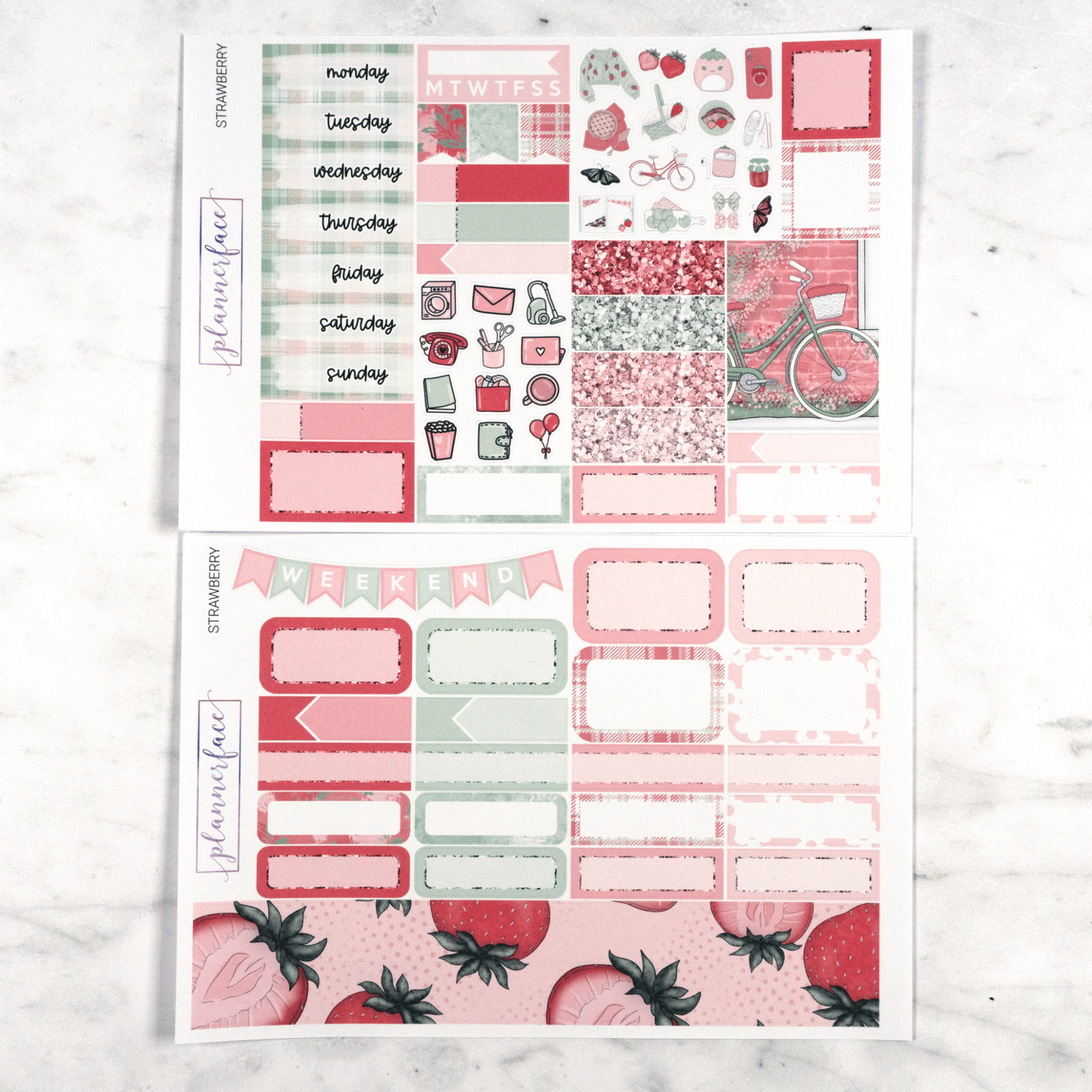 Strawberry Mini Kit by Plannerface