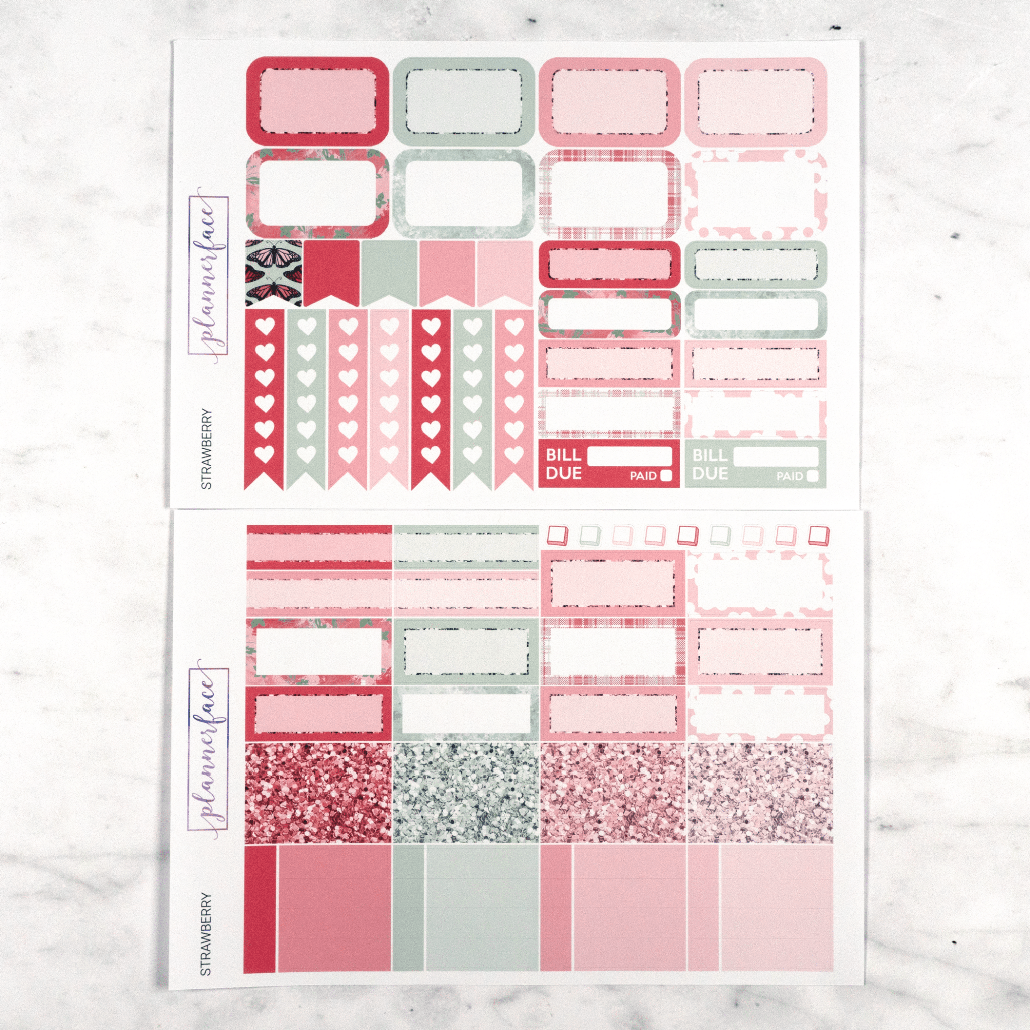 Strawberry Weekly Kit by Plannerface