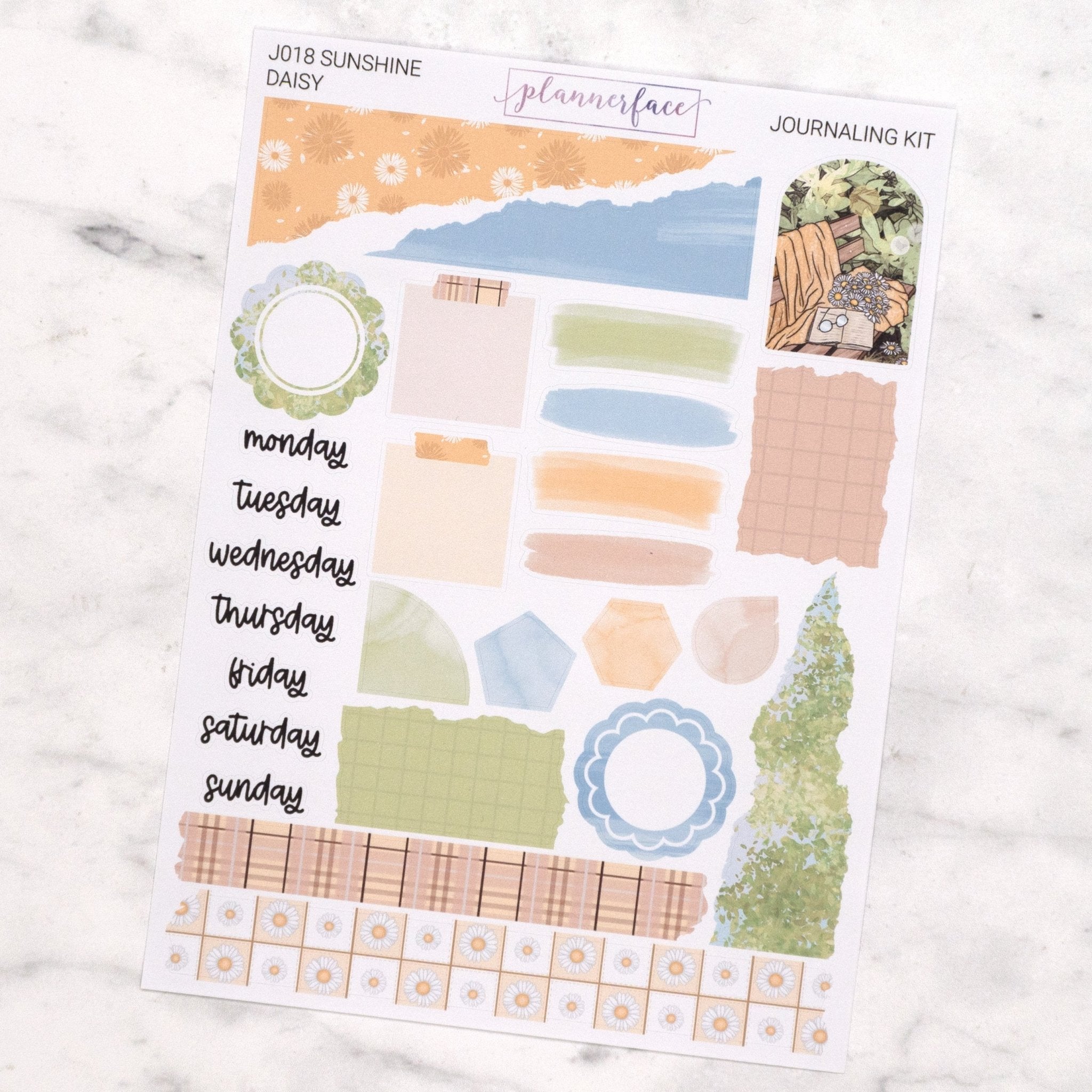 Sunshine Daisy | Journaling Kit by Plannerface