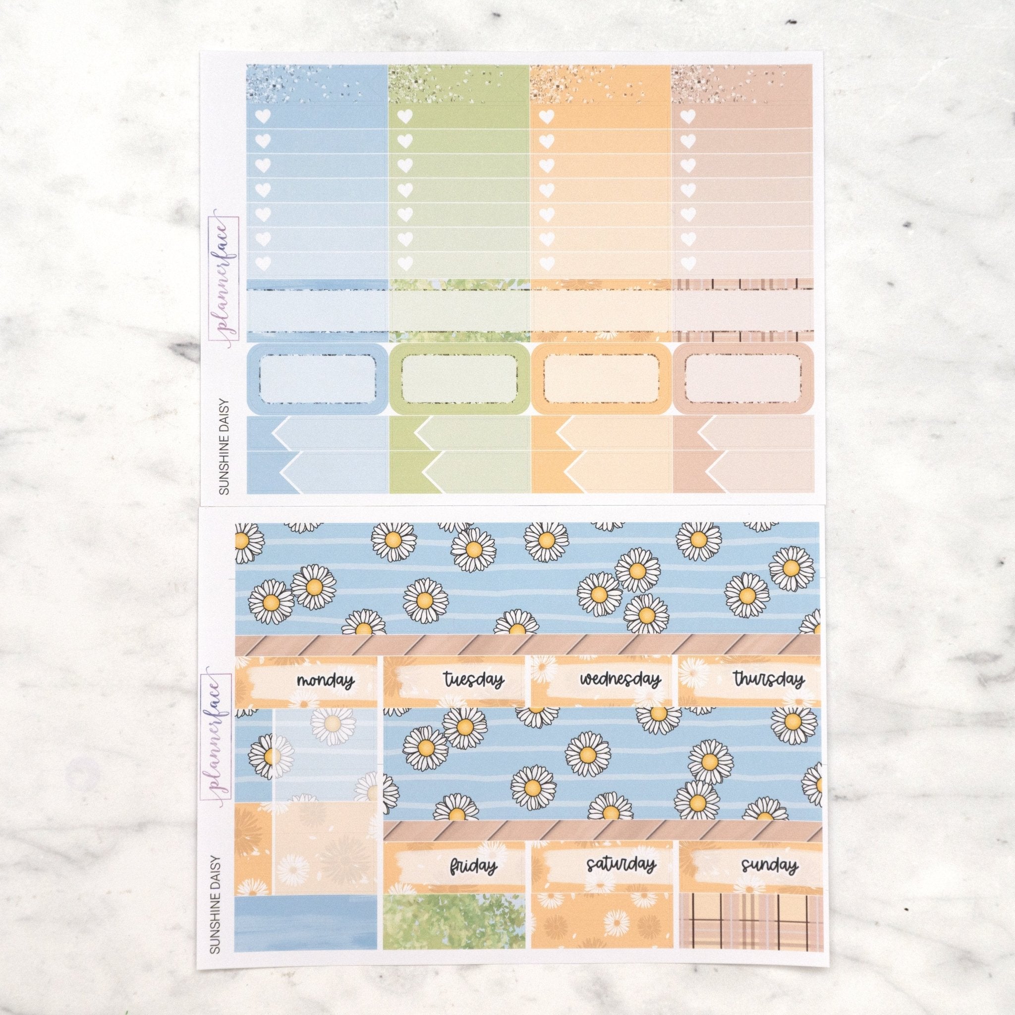 Sunshine Daisy Weekly Kit by Plannerface