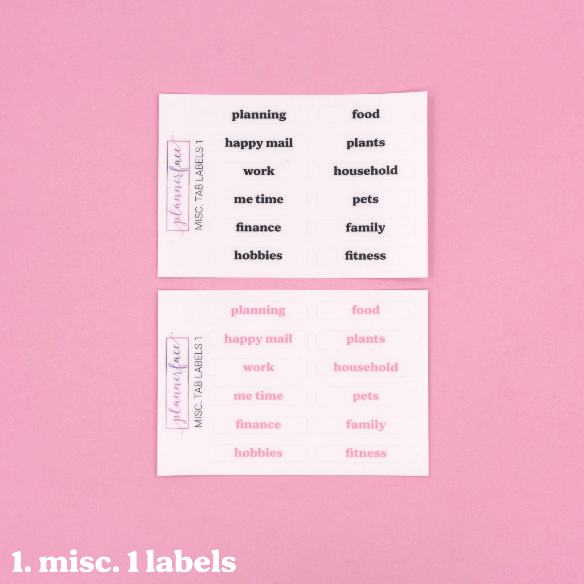 Tab Labels for Reusable Album Dividers by Plannerface