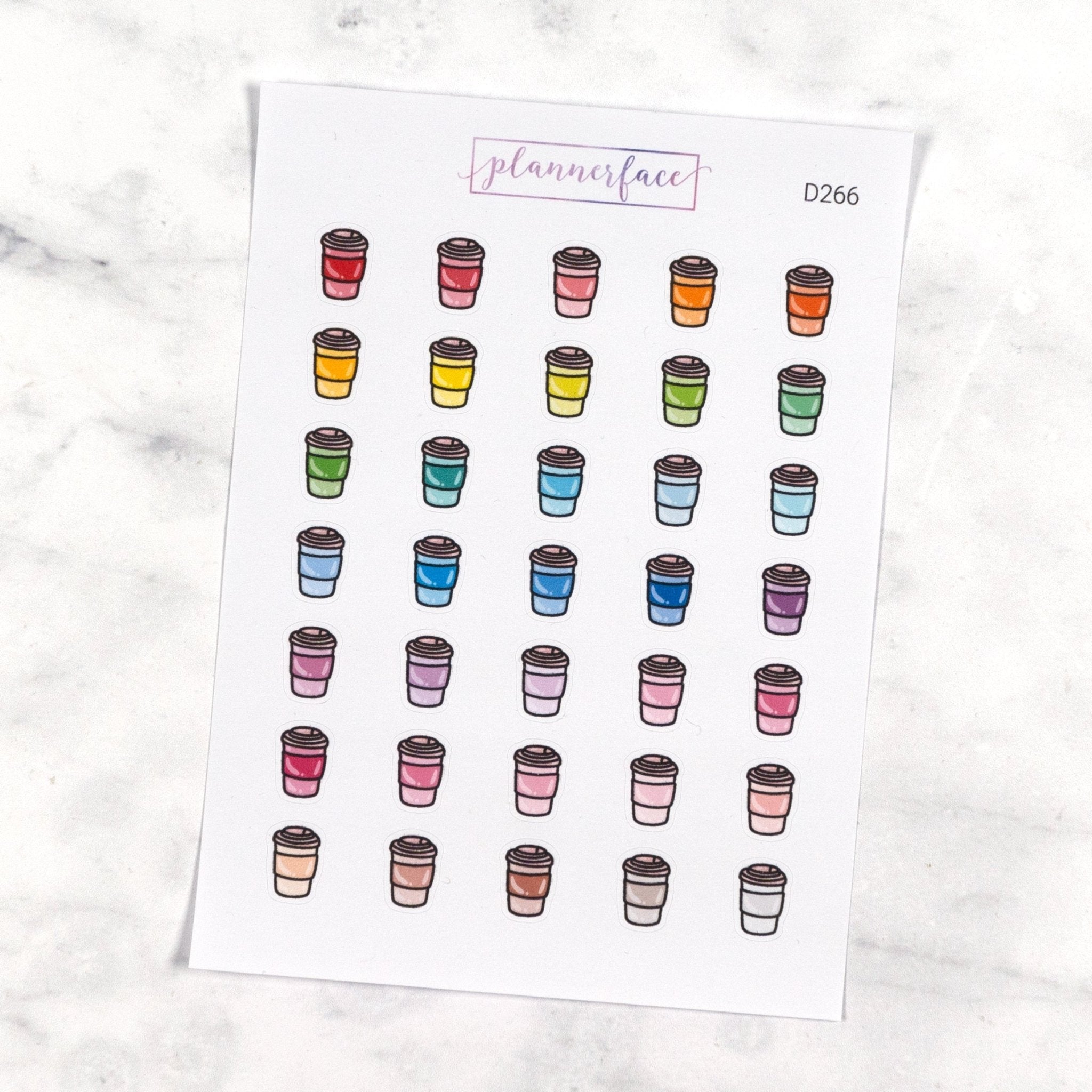 Takeaway Coffee Multicolour Doodles by Plannerface