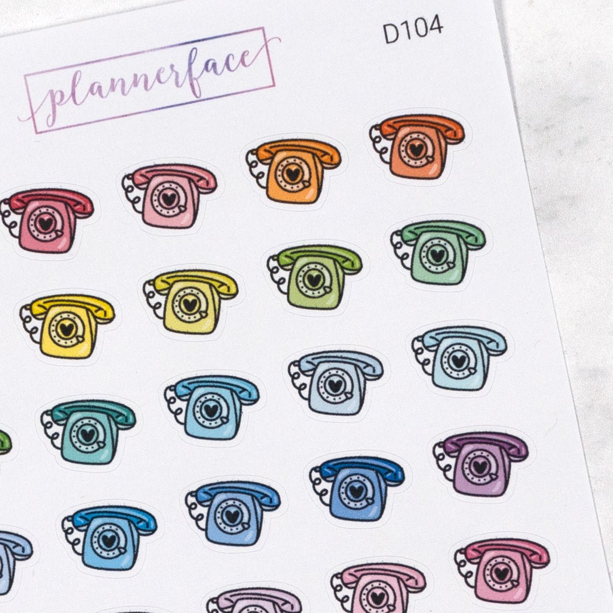 Telephone Multicolour Doodles by Plannerface
