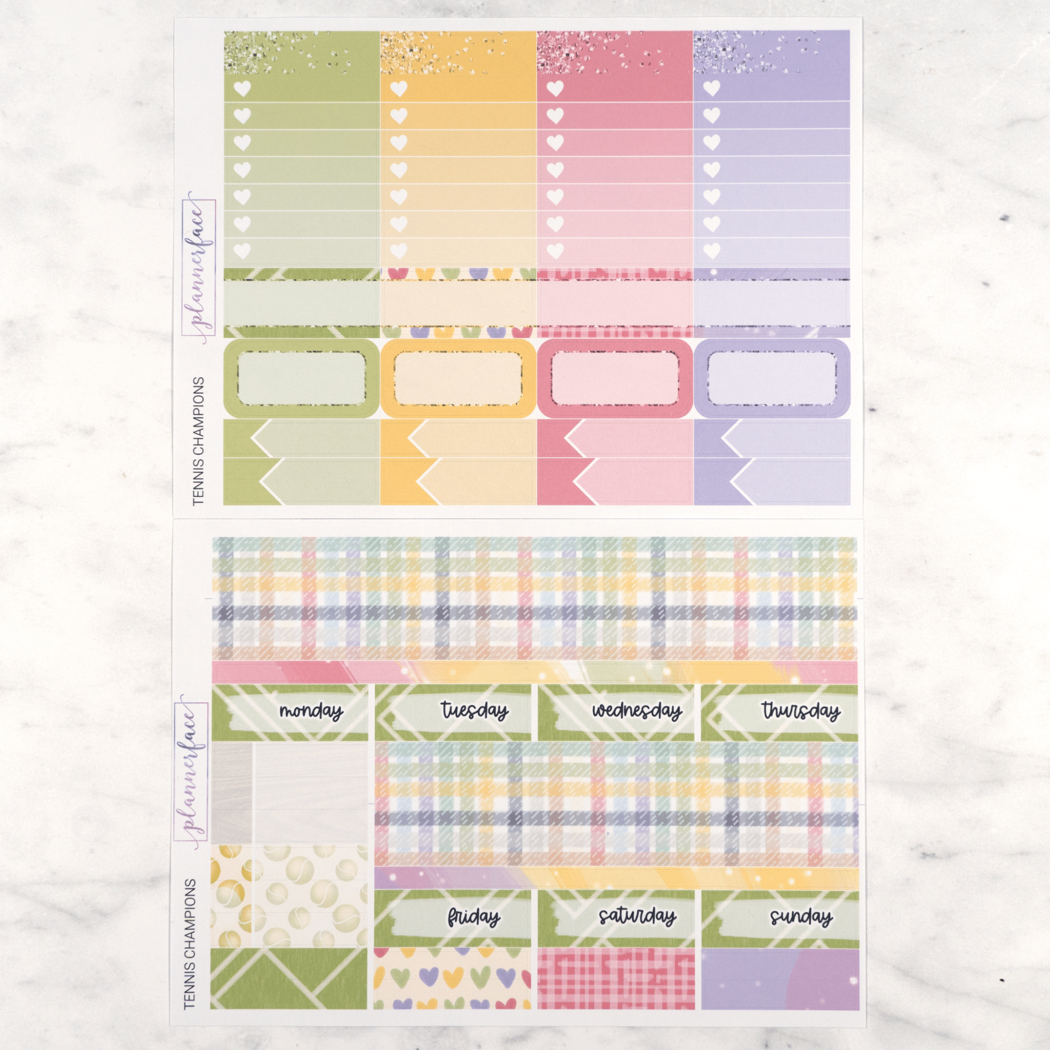 Tennis Champions Weekly Kit by Plannerface