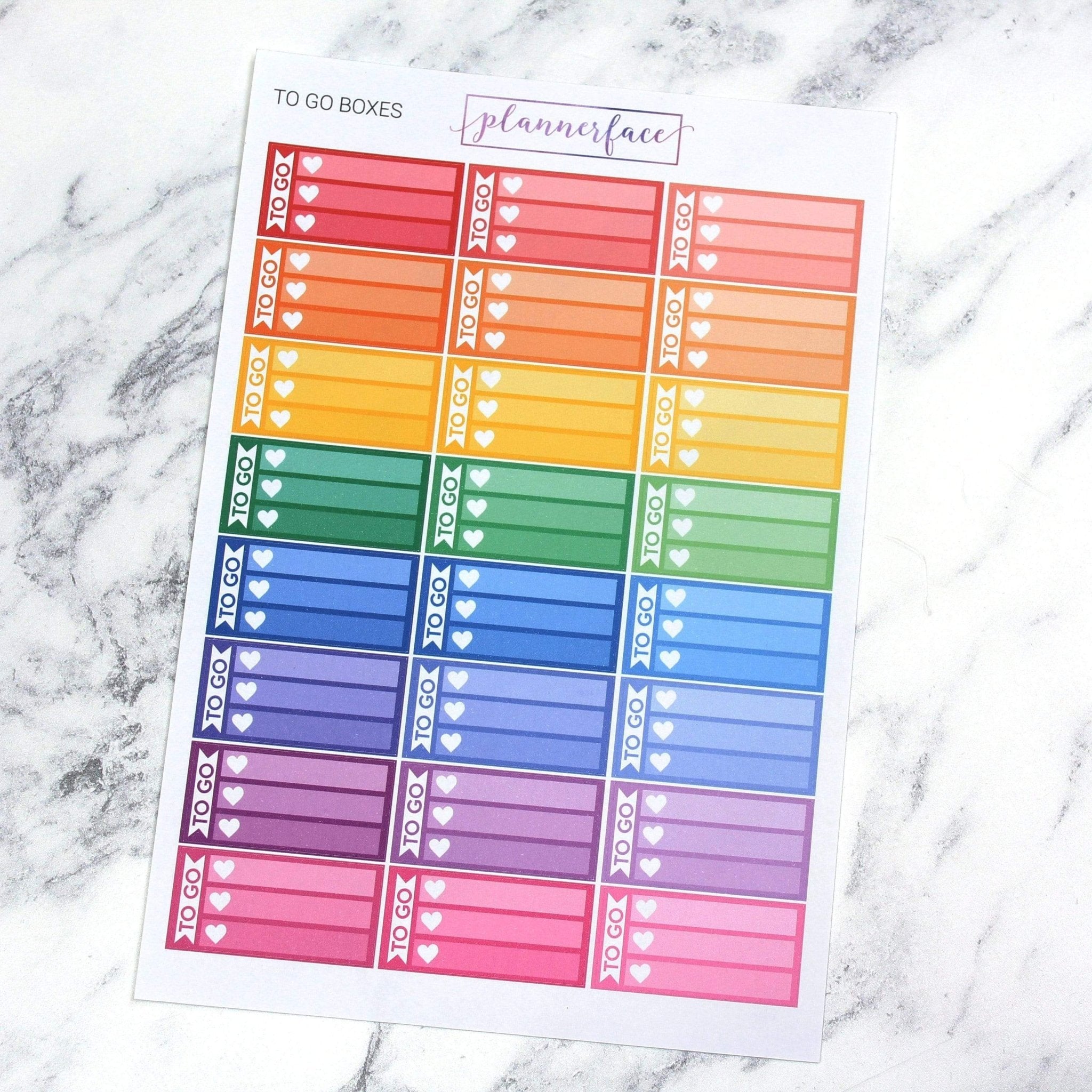 To Go Boxes | Multicolour by Plannerface