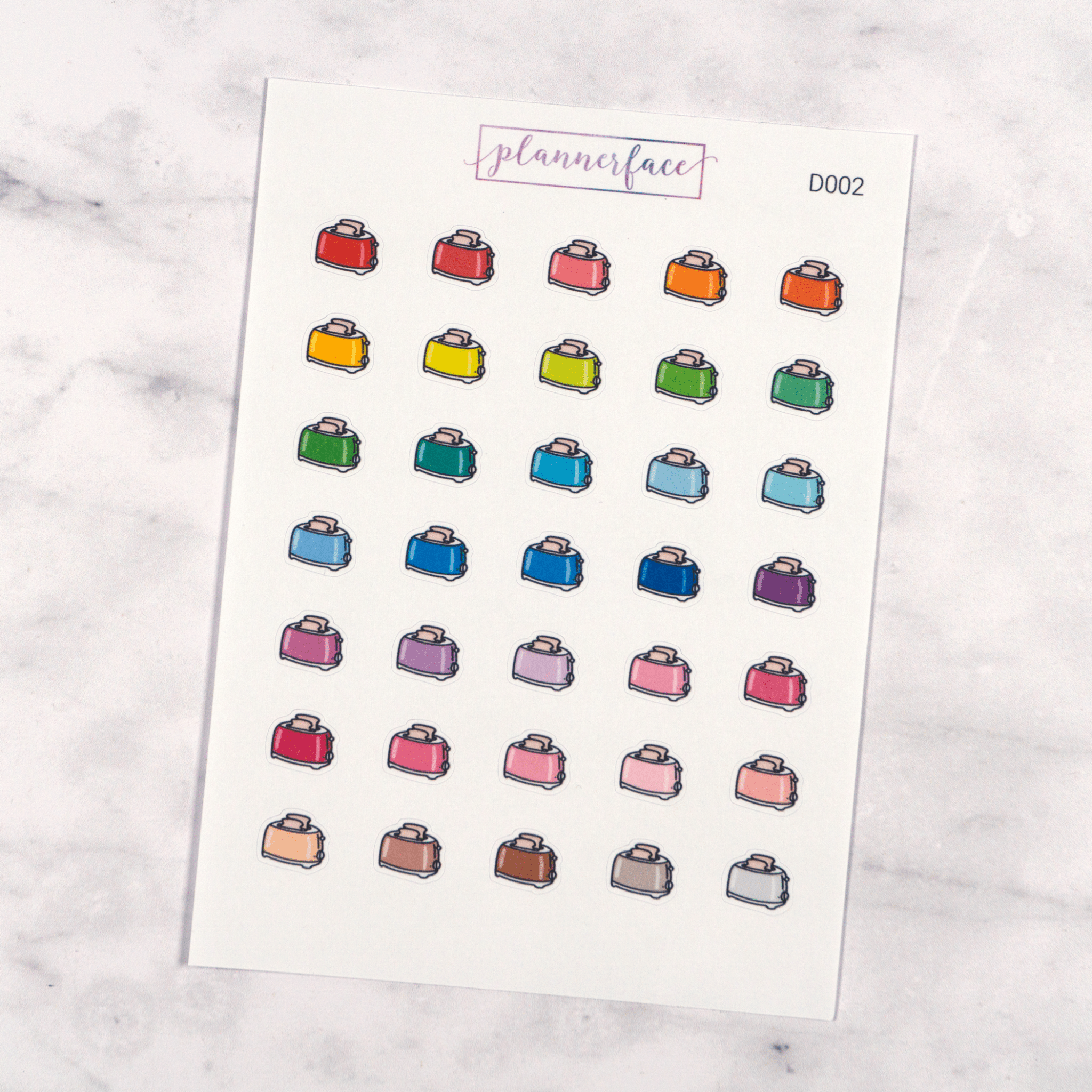 Toaster Multicolour Doodles by Plannerface