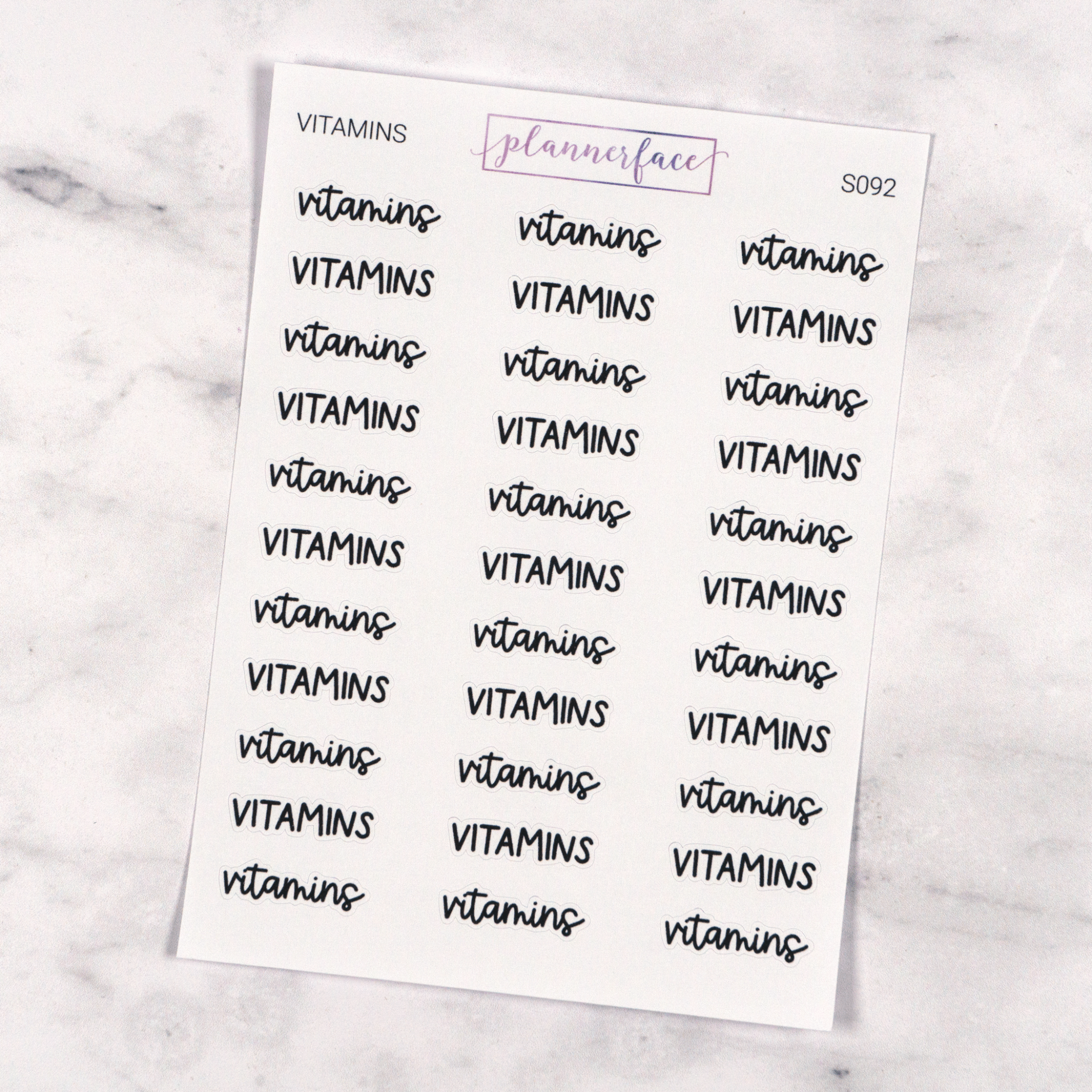 Vitamins | Scripts by Plannerface