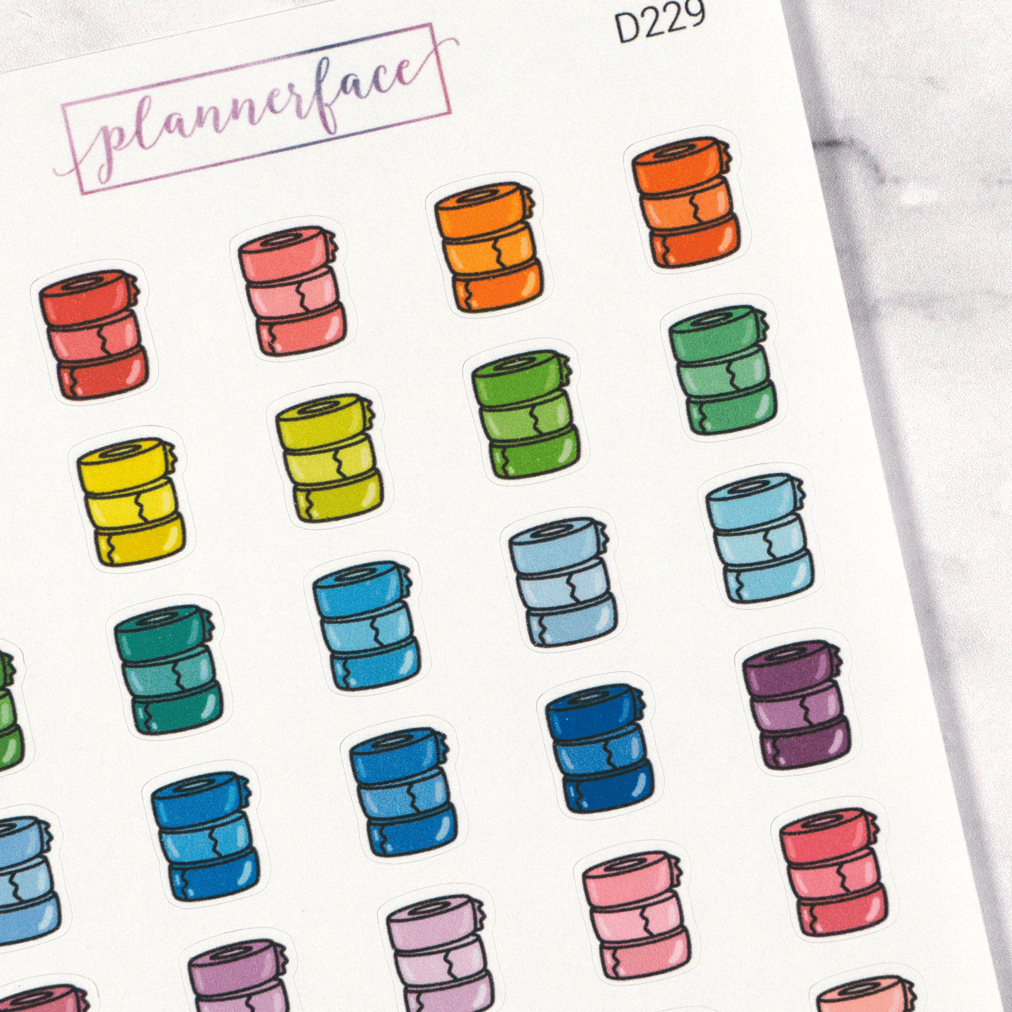 Washi Multicolour Doodles by Plannerface