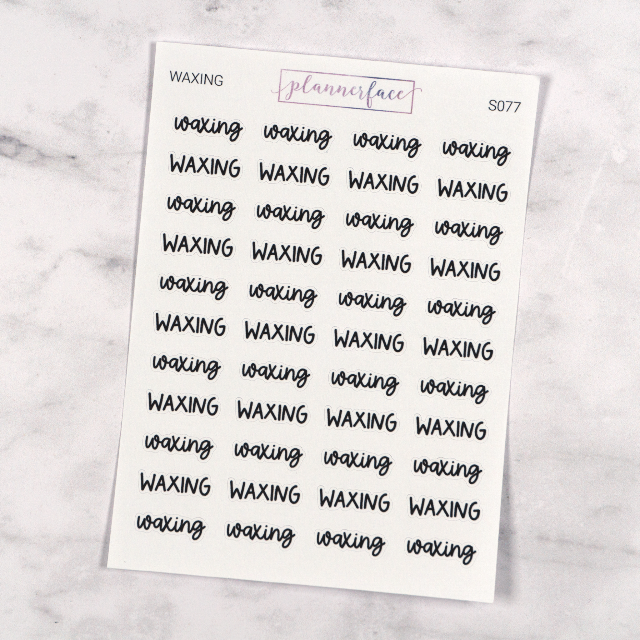 Waxing | Scripts by Plannerface