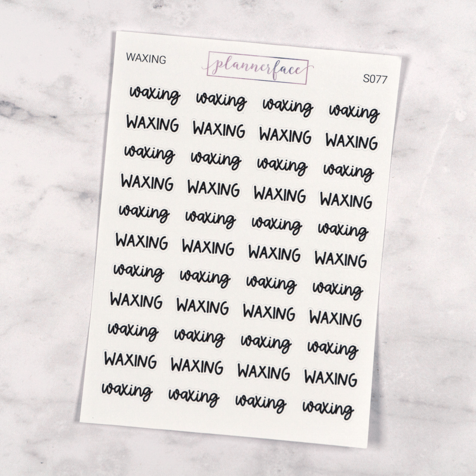 Waxing | Scripts by Plannerface