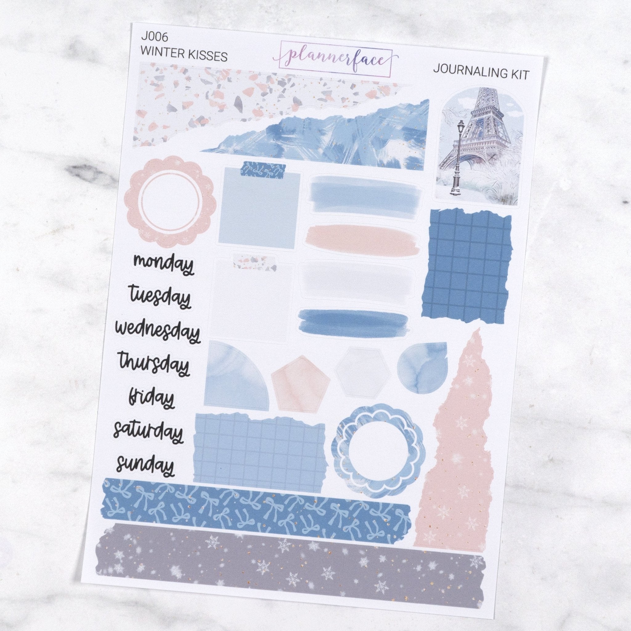 Winter Kisses | Journaling Kit by Plannerface