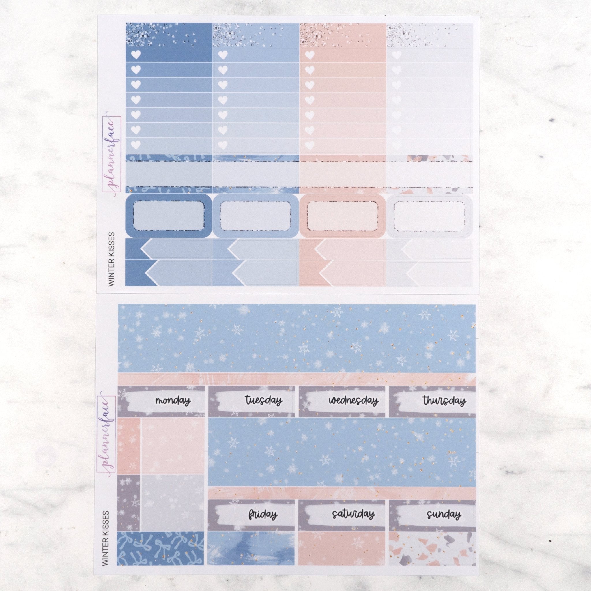 Winter Kisses Weekly Kit by Plannerface