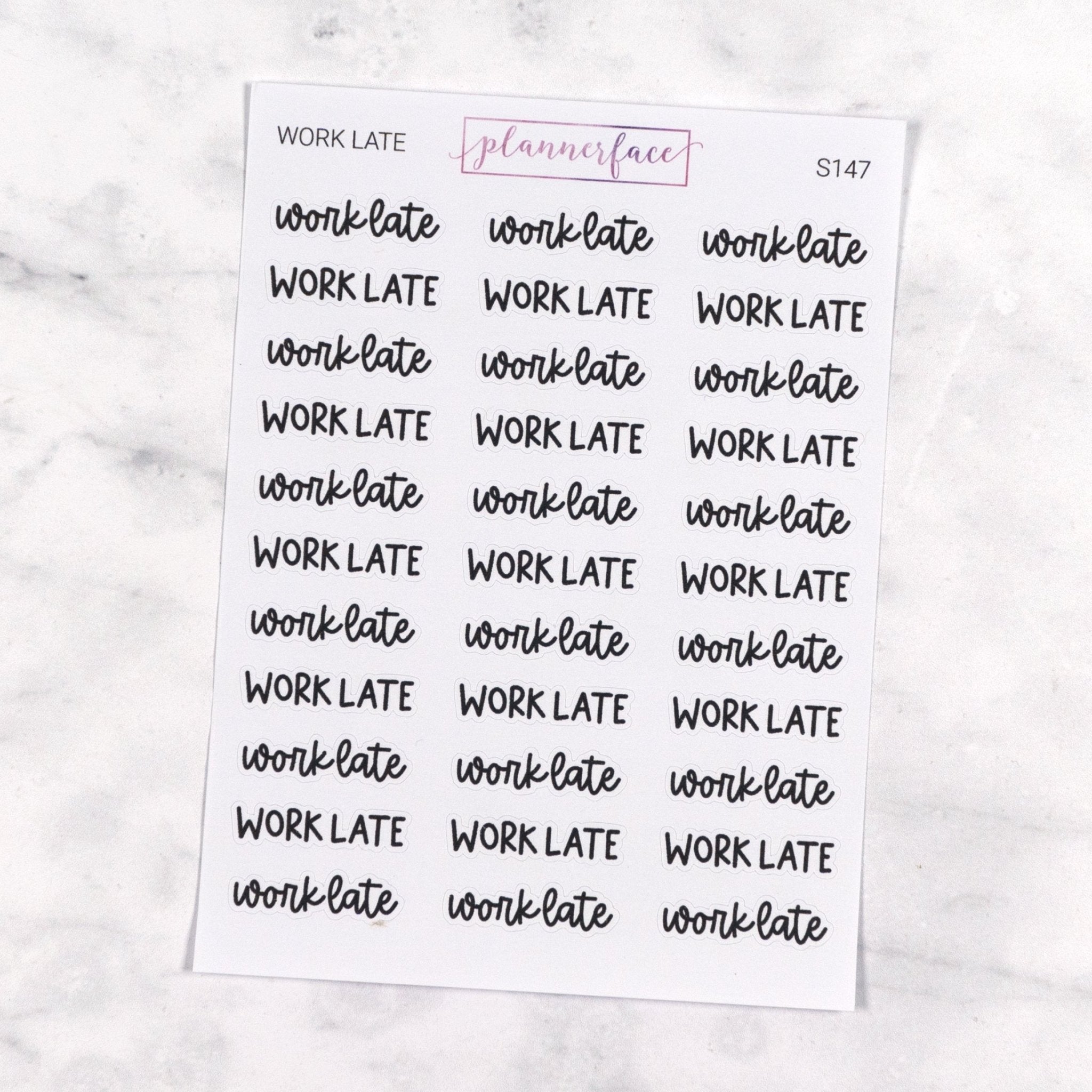 Work Late | Scripts by Plannerface