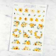 Yellow Floral Deco | Multicolour by Plannerface