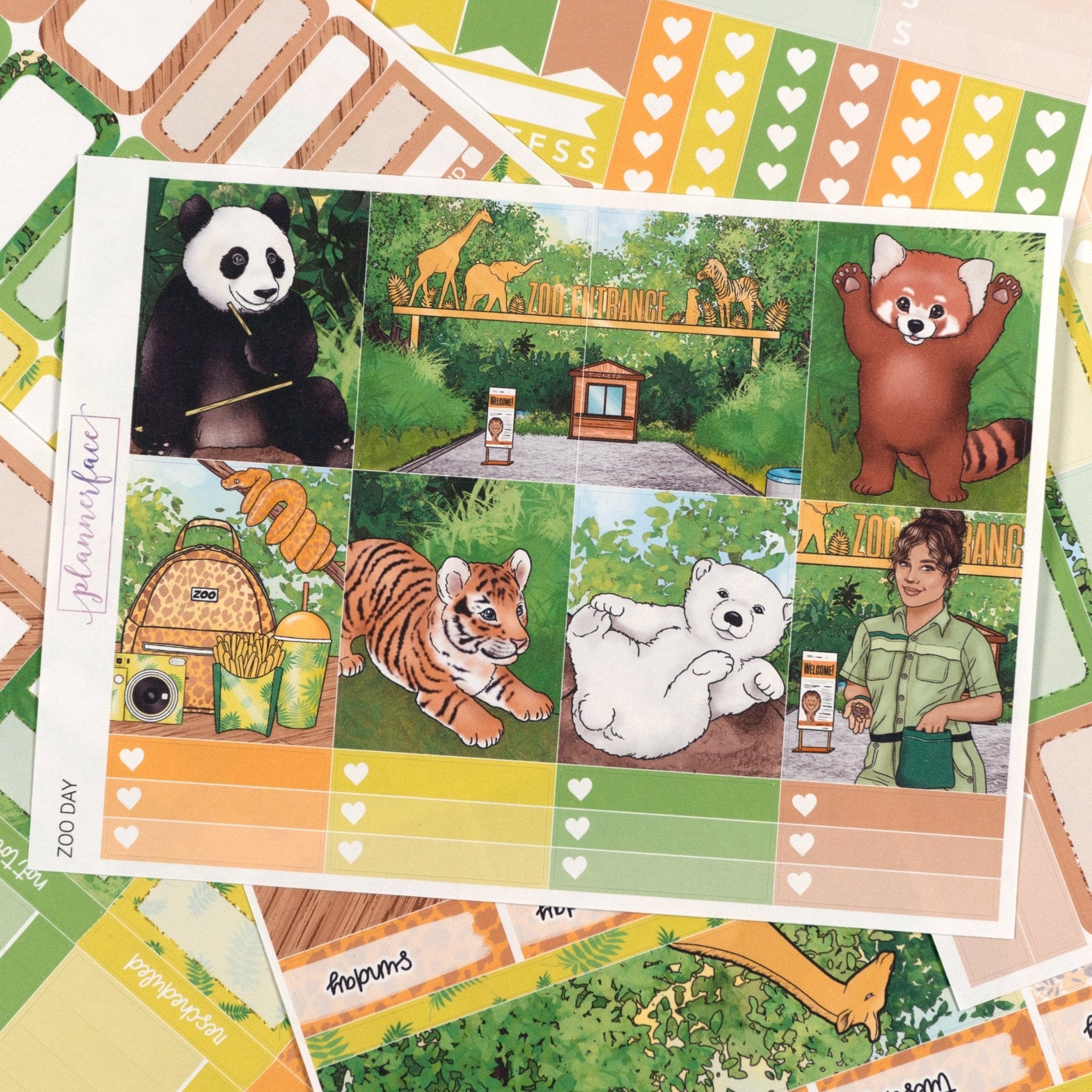 Zoo Day Weekly Kit by Plannerface